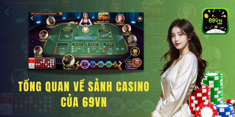 Tổng quan về sảnh casino của 69vn